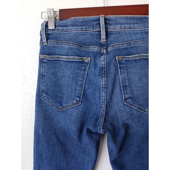 3/$20 Frame Denim Hazel Wool Blue Le High Skinny Studded Ankle Jeans 25 - Picture 6 of 8